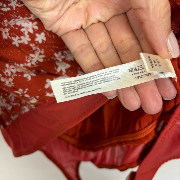 Free People Dessa Bodysuit in Rust Combo - Picture 8 of 12